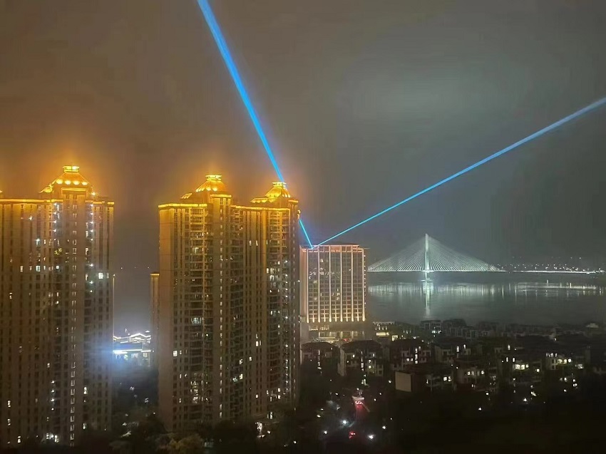 广州高楼激光地标